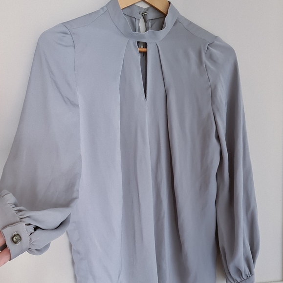 Gorgeous Custom Made Grey Blouse Longsleeve - Picture 3 of 5